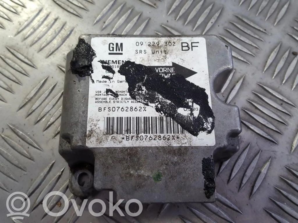 Module de contrôle airbag   09229302BF,09229302BF