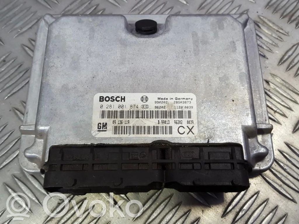 Unidad de control/módulo del motor   09136119,GM09136119,0281001874,09136119,GM09136119