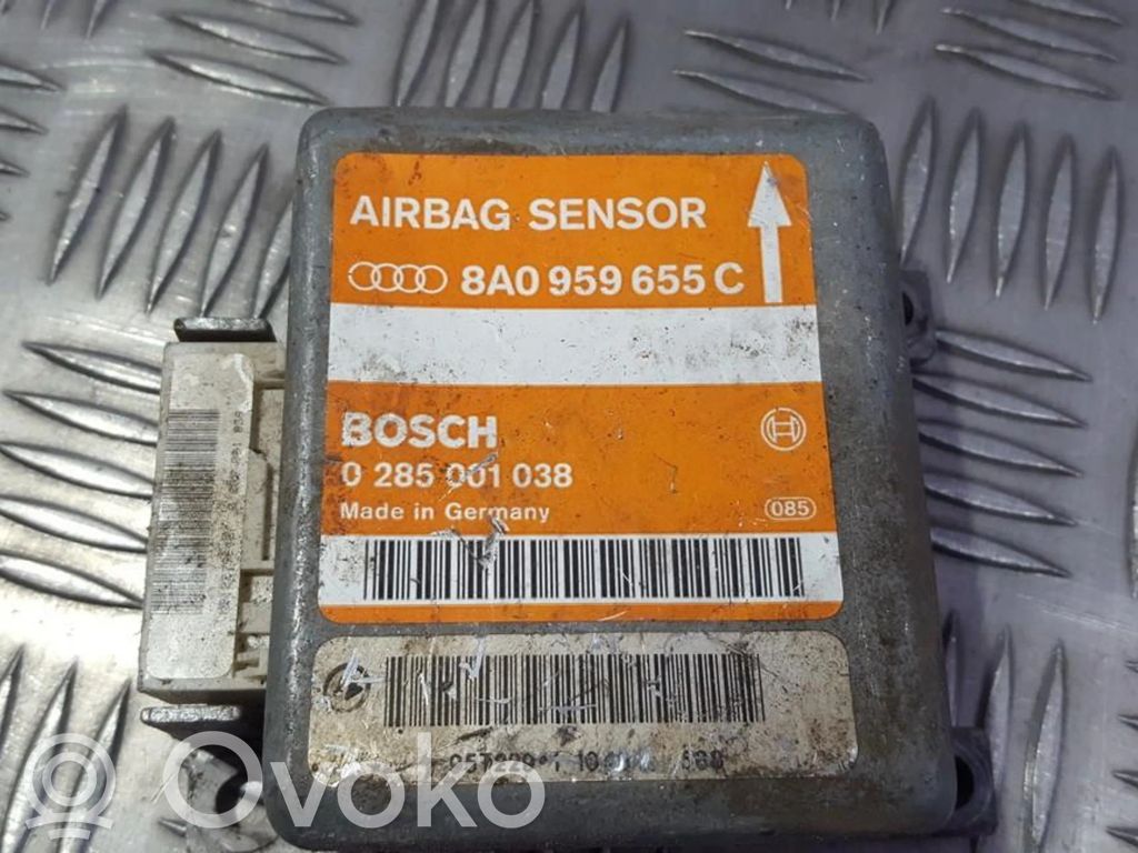Airbagsteuergerät   8A0959655C,0285001038,0285001038,8A0959655C