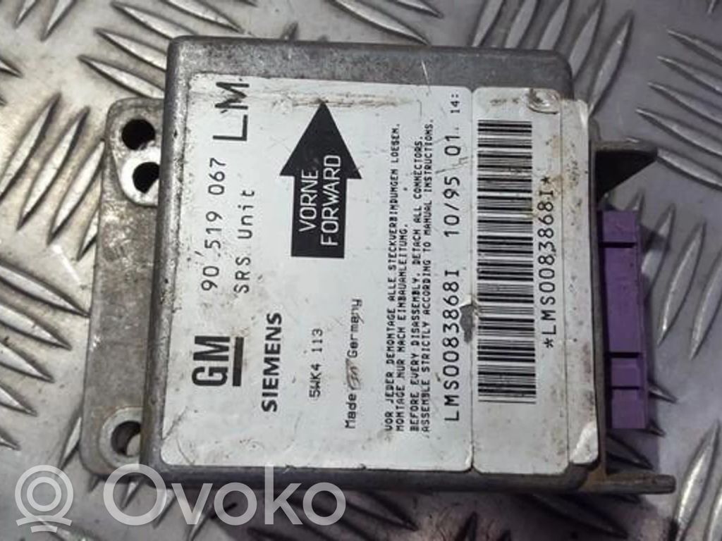 Opel Astra F Unitate/modul de comandă airbaguri 
