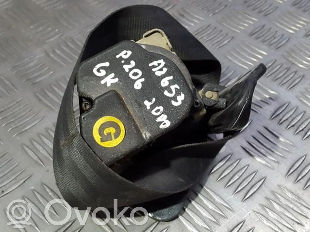 Peugeot 206 Pas bezpieczeństwa fotela tylnego 