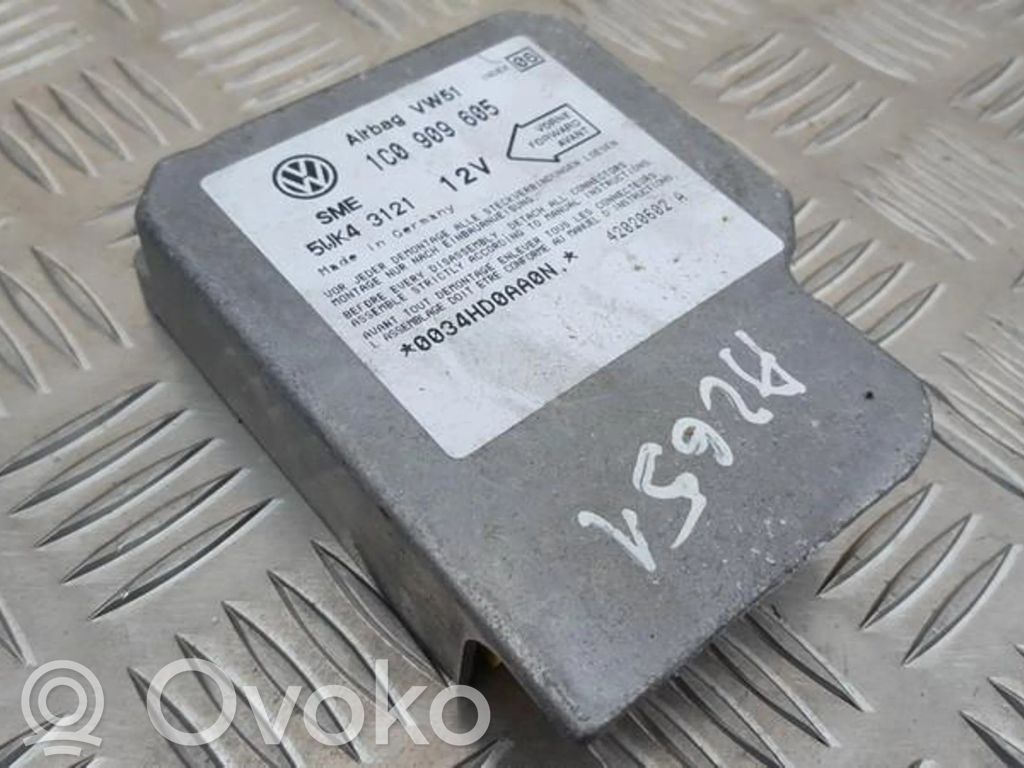 Module de contrôle airbag   1C0909605,5WK43121,1C0909605,5WK43121