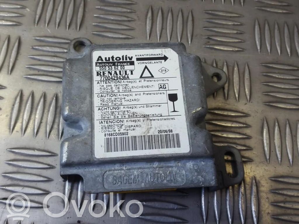 Renault Laguna I Centralina/modulo airbag 