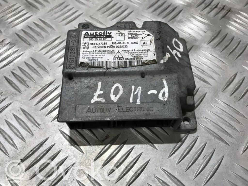 Module de contrôle airbag   603554600,9654717280,603554600,9654717280