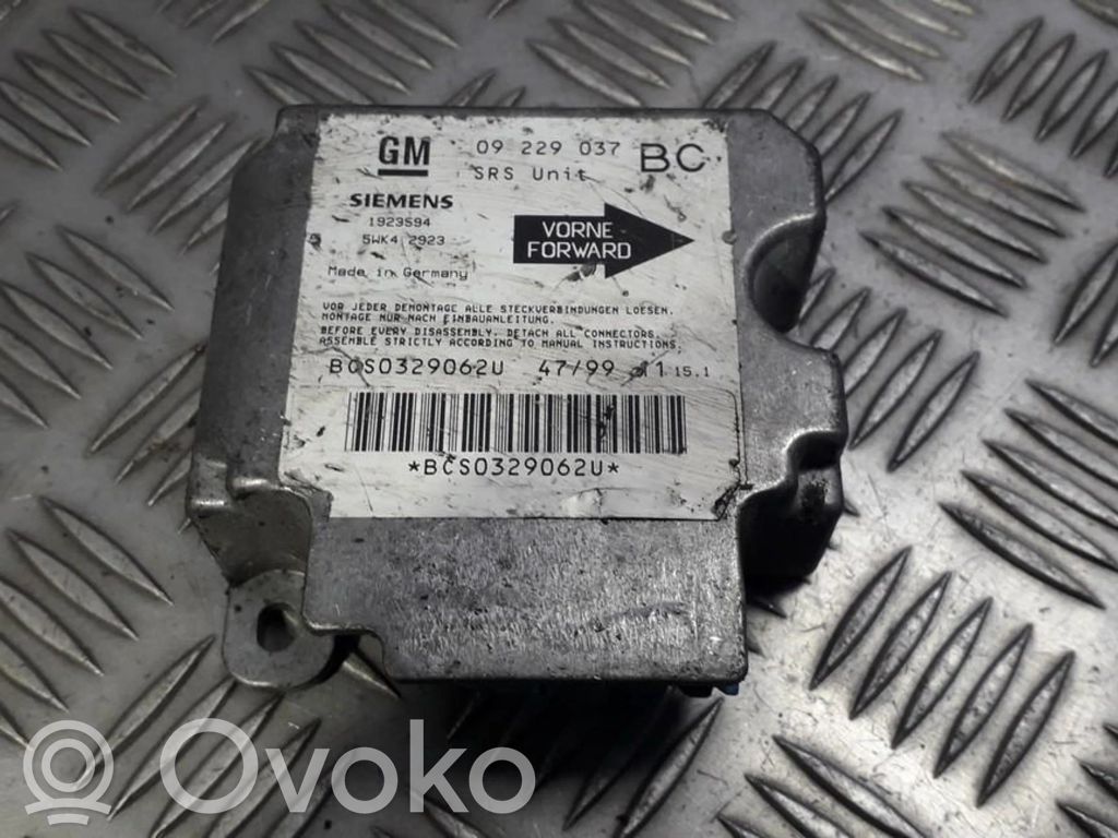 Opel Astra G Sterownik / Moduł Airbag 