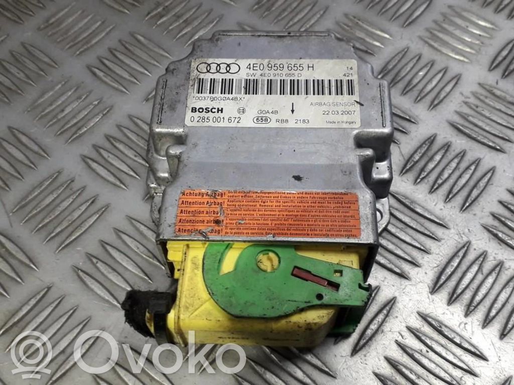 Unidad de control/módulo del Airbag   4E0959655H,0285001672,0285001672,4E0910655D,4E0959655H