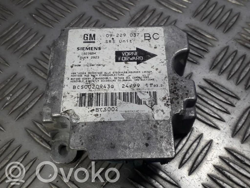 Opel Astra G Sterownik / Moduł Airbag 