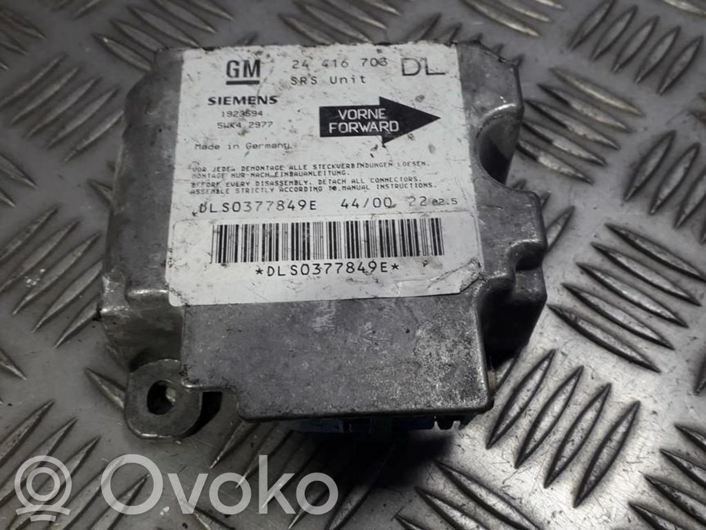 Opel Astra G Unitate/modul de comandă airbaguri 