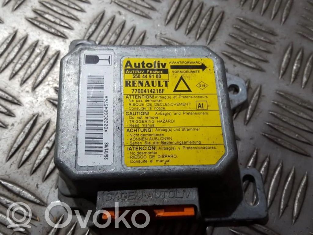Renault Laguna I Centralina/modulo airbag 