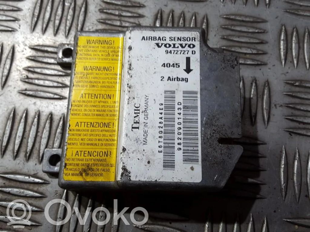 Unidad de control/módulo del Airbag   9472727D,E6T8G28A4E9,9472727D,E6T8G28A4E9