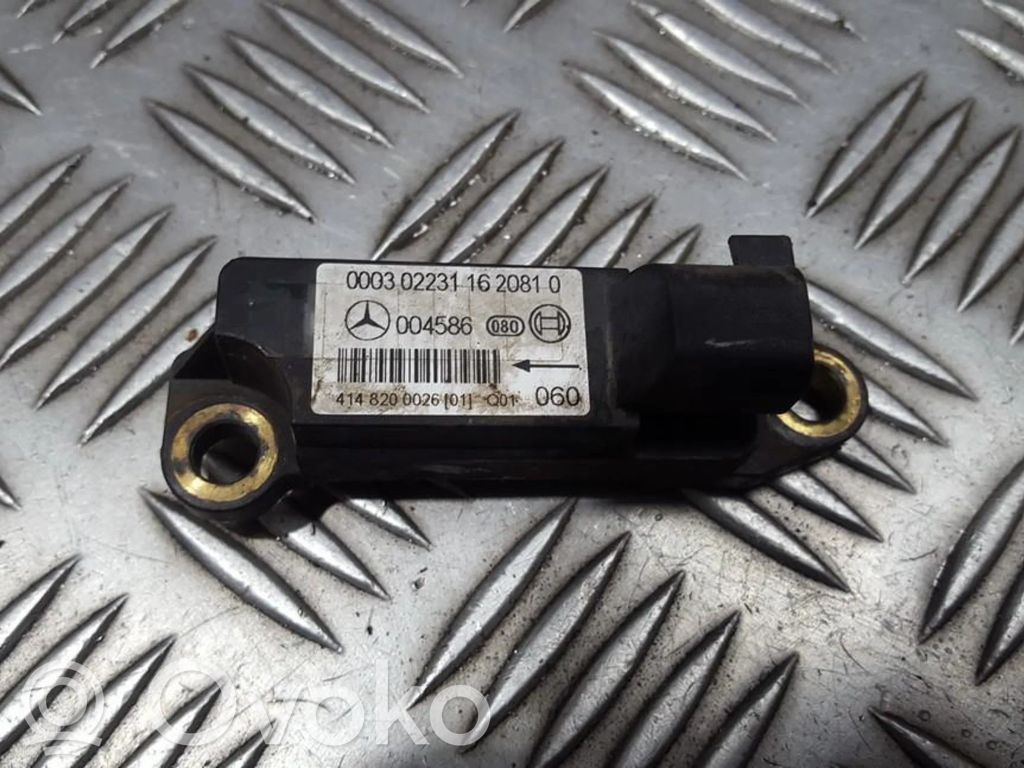Mercedes-Benz Vaneo W414 Airbagsensor Crashsensor Drucksensor 