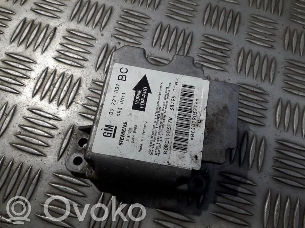 Sterownik / Moduł Airbag   09229037BC,5WK429231923594,09229037BC,1923594,5WK42923