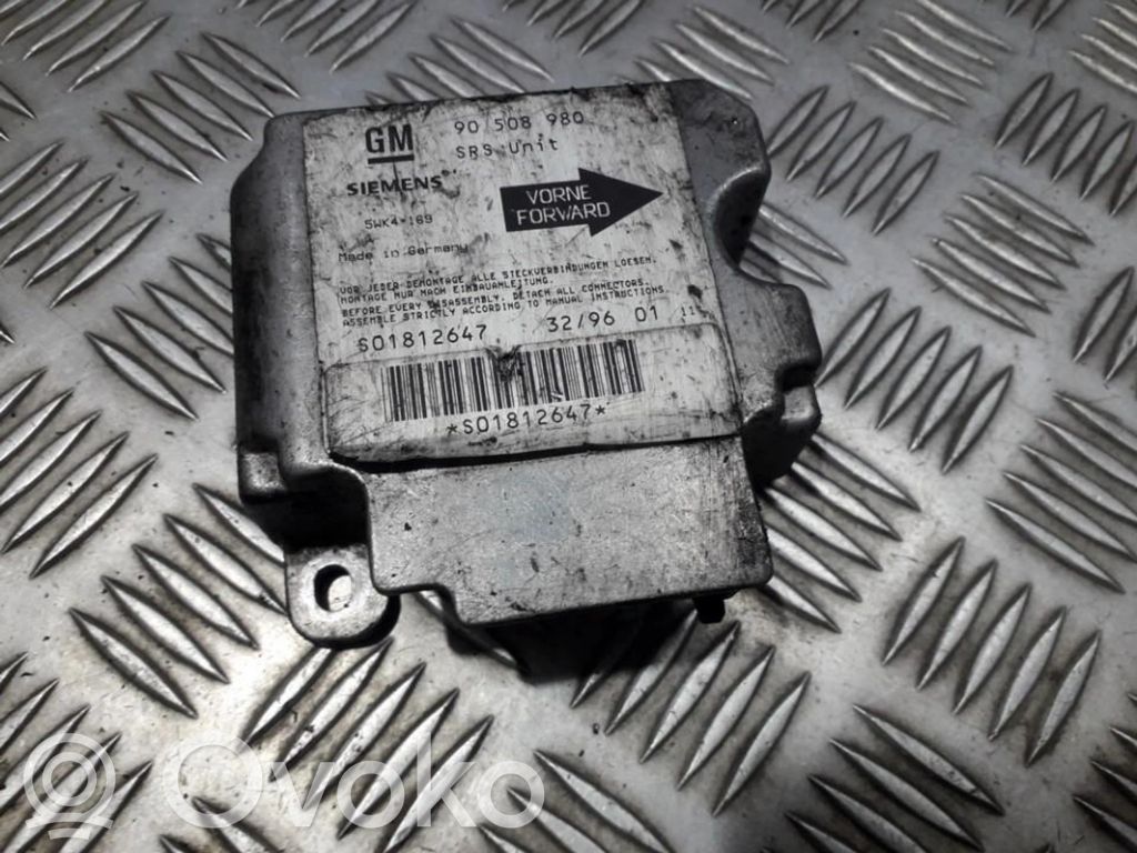 Module de contrôle airbag   90508980,GM90508980,5WK4169,90508980,GM90508980