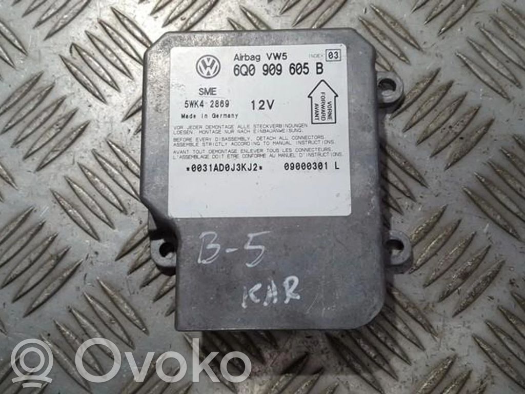 Volkswagen PASSAT B5 Centralina/modulo airbag 