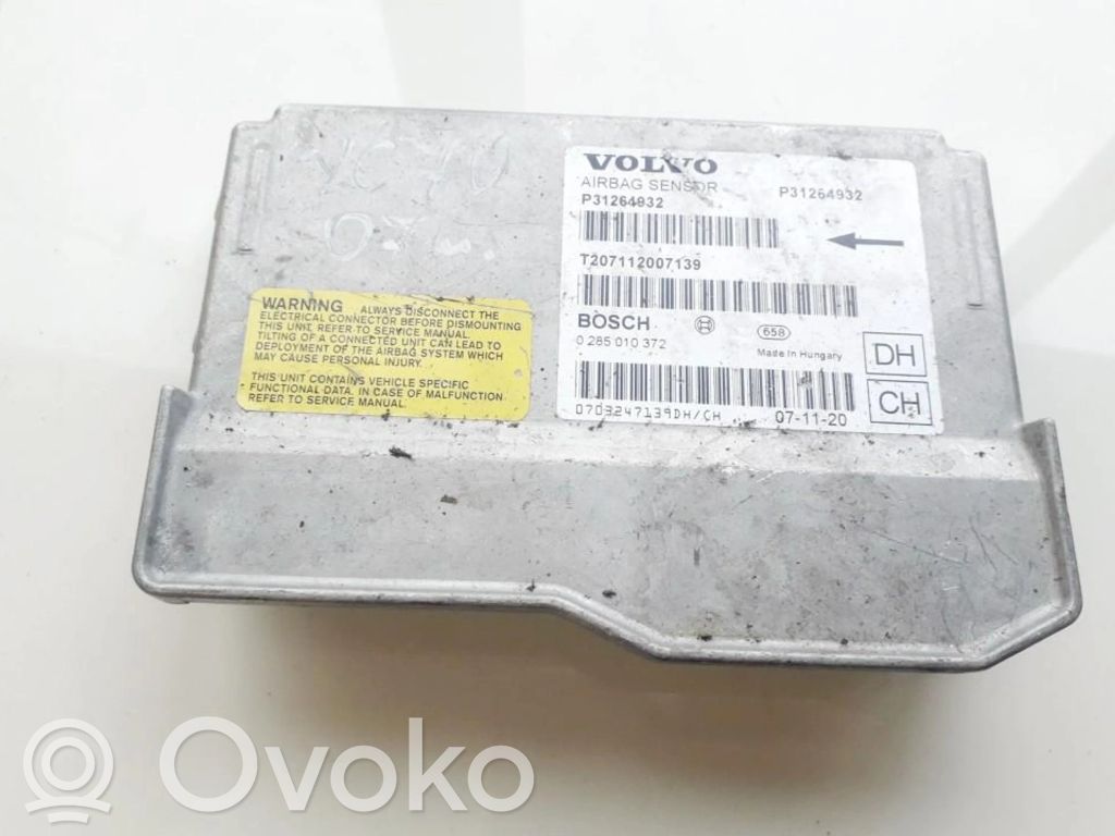 Unitate/modul de comandă airbaguri   0285010372,P31264932,0285010372,P31264932