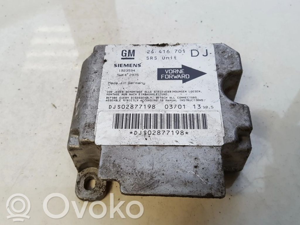 Opel Vectra B Unitate/modul de comandă airbaguri 