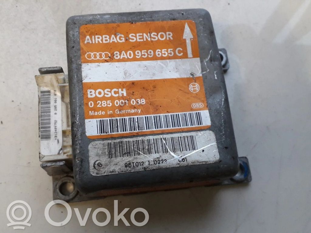 Module de contrôle airbag   8A0959655C,0285001038,0285001038,8A0959655C