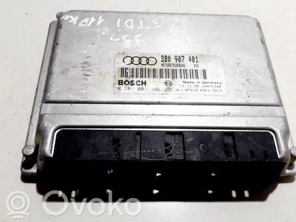 Unitate/modul de control motor   3B0907401,0281001398,3B0907401