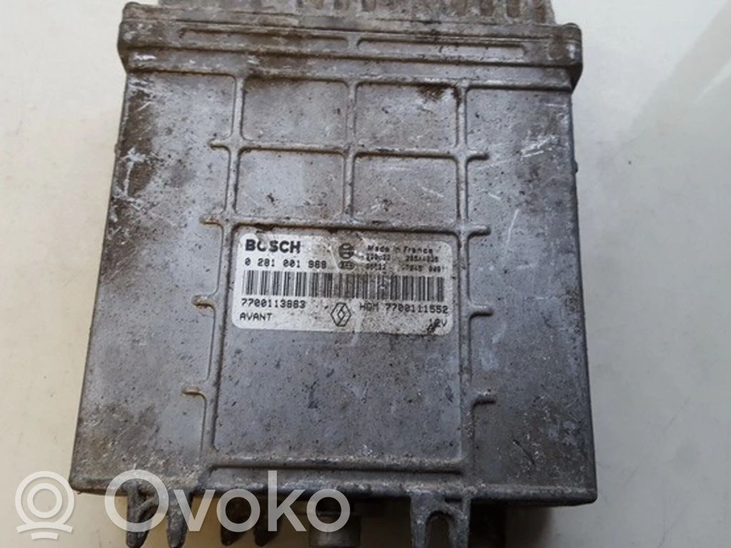 Unidad de control/módulo del motor   7700113863,7700111552,0281001969,7700111552,7700113863