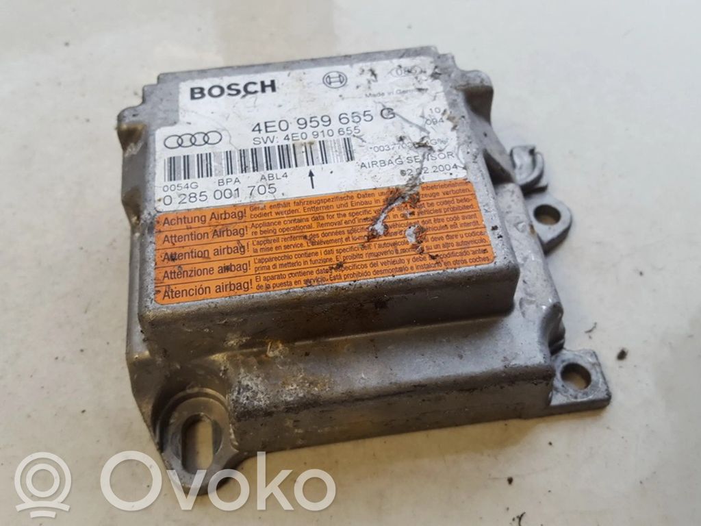 Module de contrôle airbag   4E0959655G,0285001705,0285001705,4E0959655G
