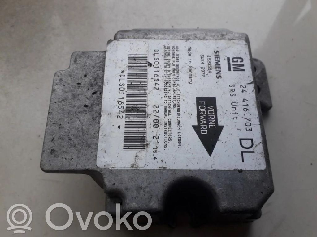 Unidad de control/módulo del Airbag   24416703,1923594,1923594,24416703
