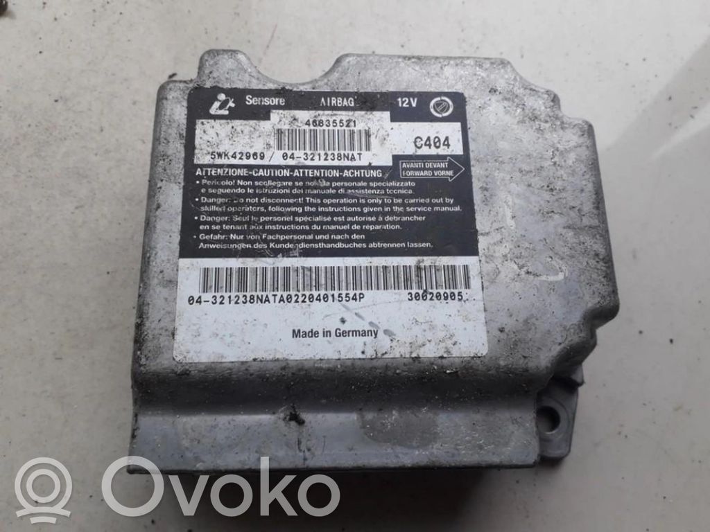 Centralina/modulo airbag   46835521,5WK42969,46835521,5WK42969