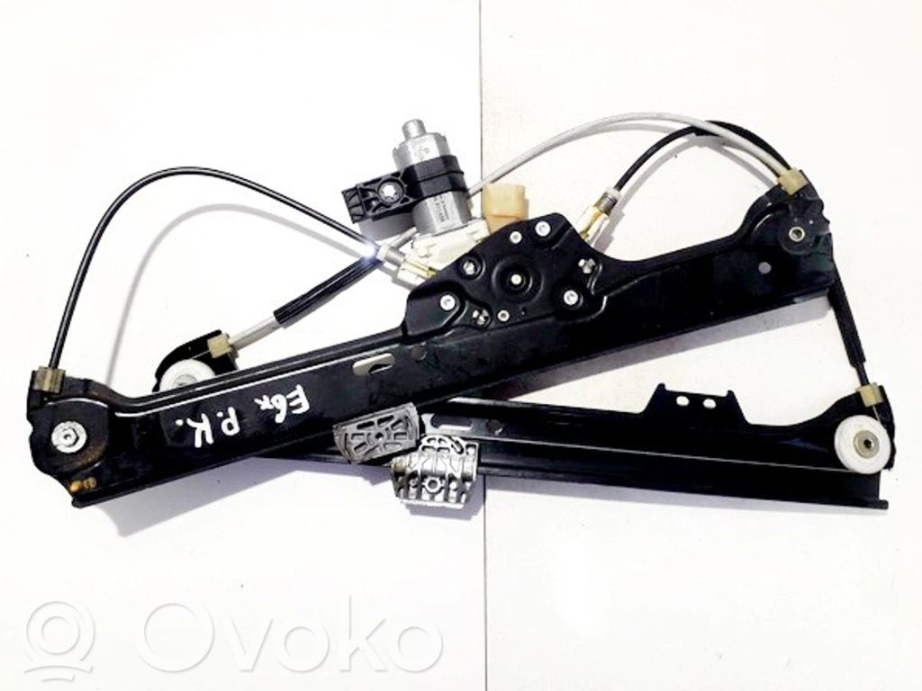 BMW 5 E60 E61 Regulador con motor de la ventanilla de la puerta corredera 