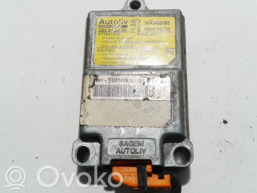 Centralina/modulo airbag   9643400680,9643400680
