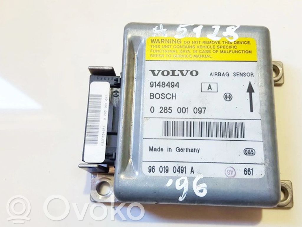 Volvo 850 Unidad de control/módulo del Airbag 
