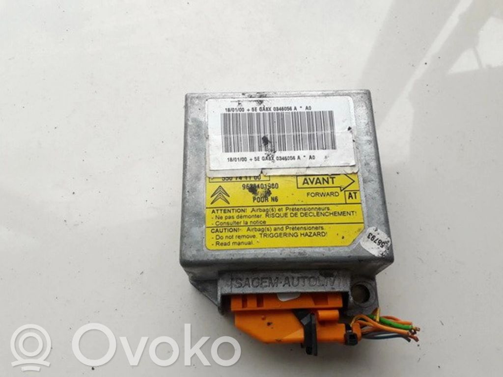 Centralina/modulo airbag   9638101980,550741100,550741100,9638101980