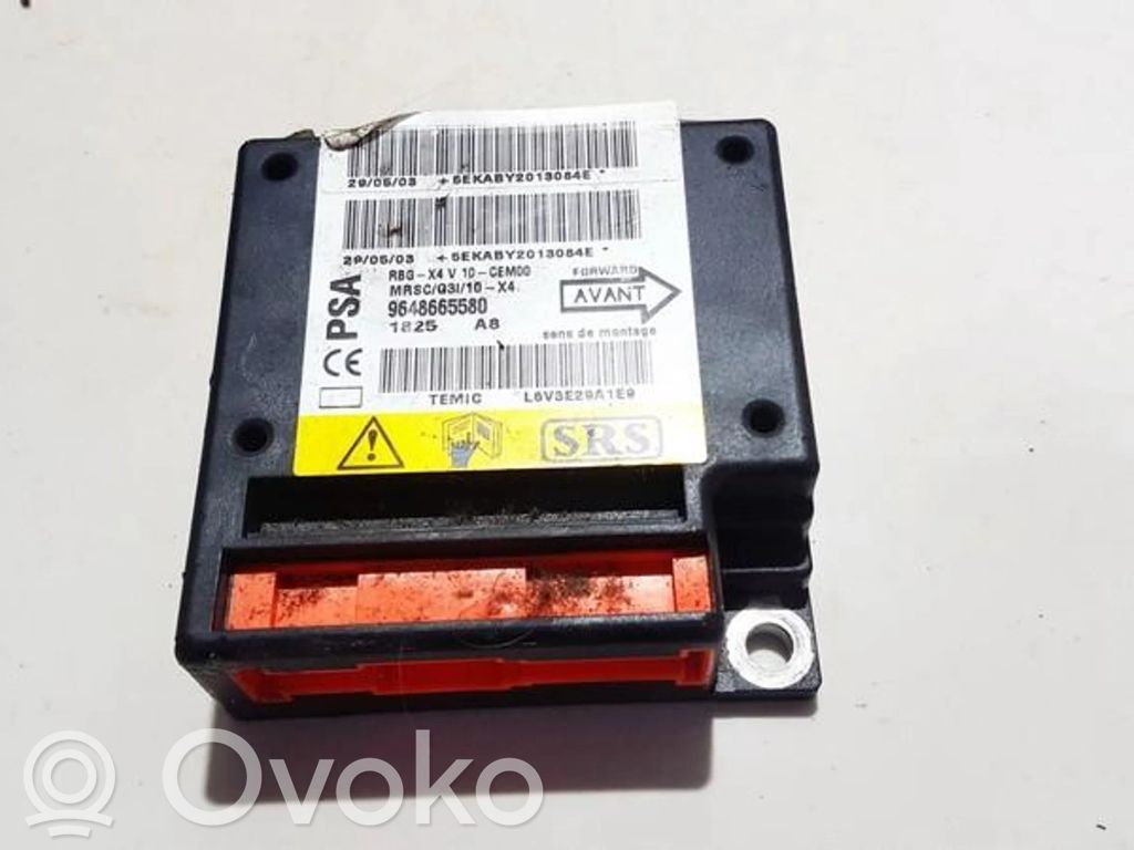 Sterownik / Moduł Airbag   9648665580,L6V3E29A1E9,5EKABY2013084E,9648665580,L6V3E29A1E9