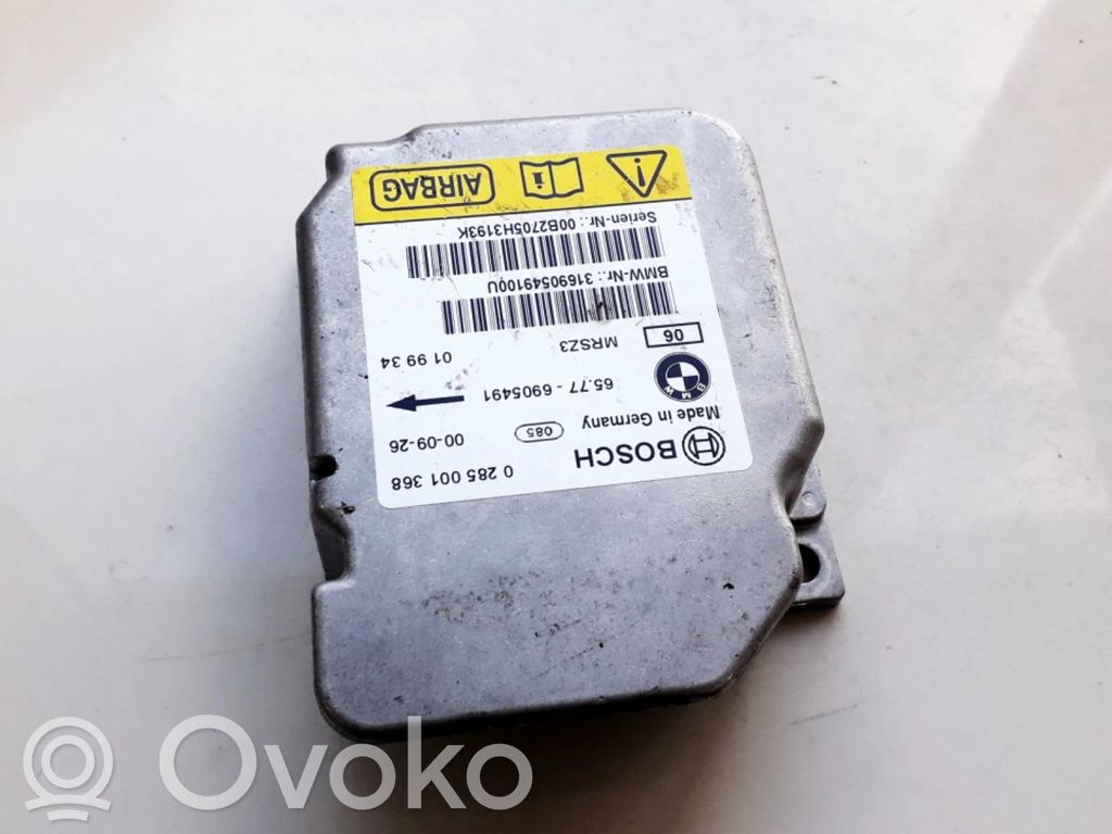 Sterownik / Moduł Airbag   0285001368,65776905491,0285001368,65776905491