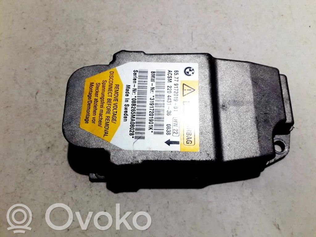 Airbag control unit/module   61356963016,220443136,443136,61356963016