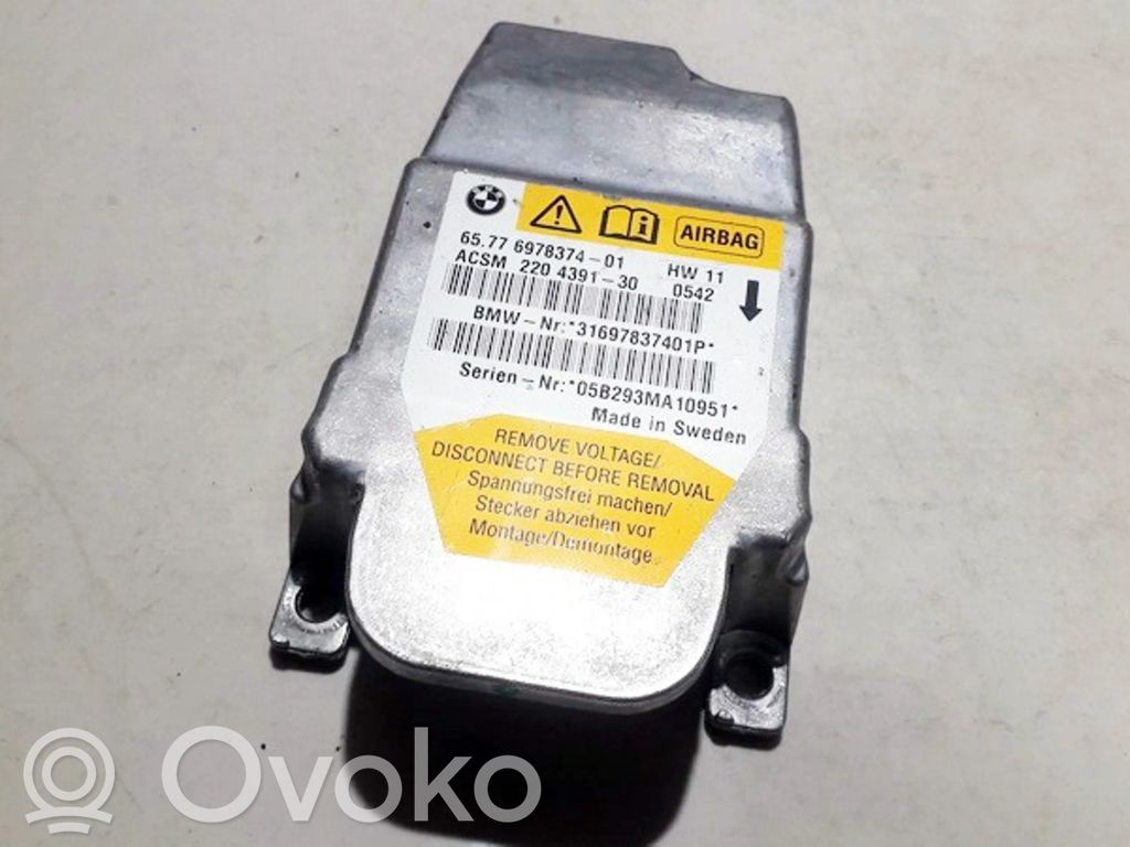 Centralina/modulo airbag   65776978374,31697837401P,05B293MA10951,31697837401P,65776978374