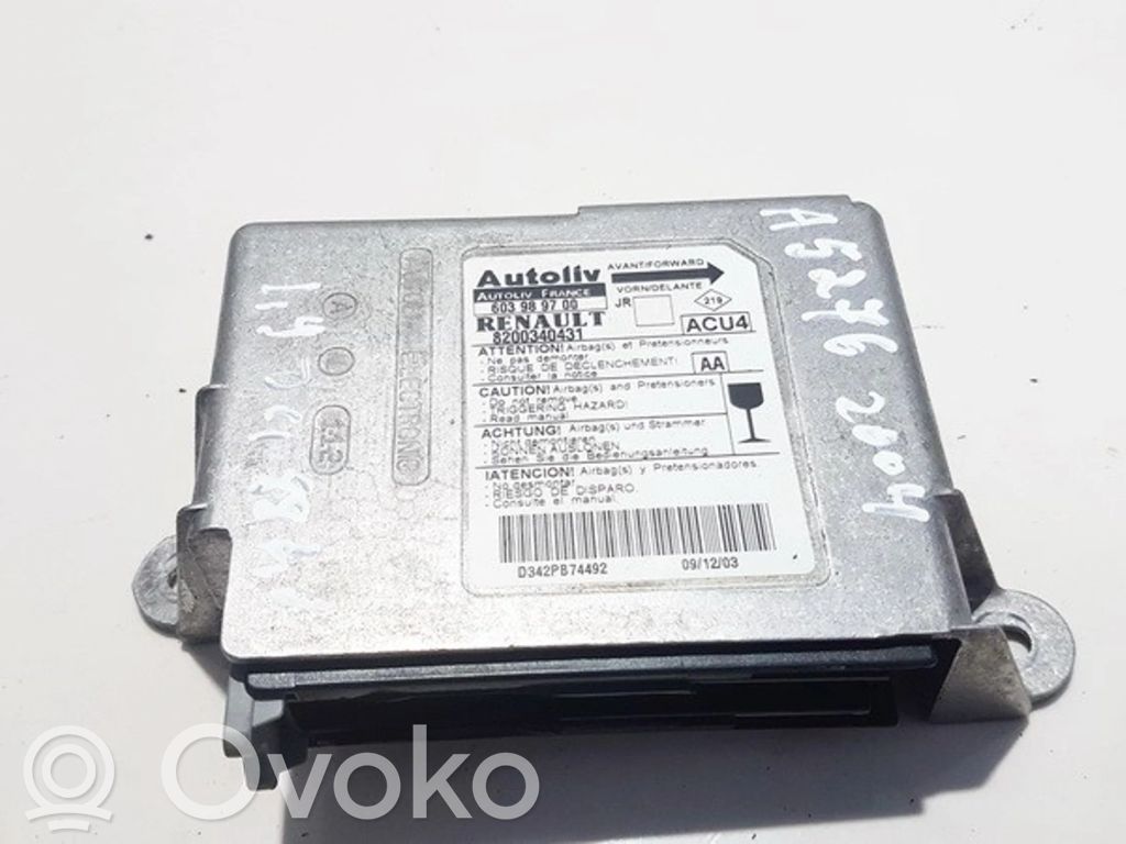 Renault Scenic II -  Grand scenic II Unitate/modul de comandă airbaguri 
