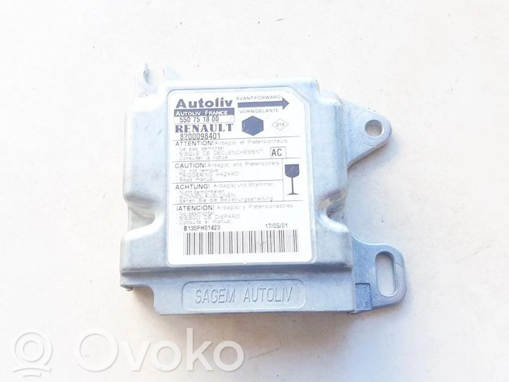Renault Kangoo I Centralina/modulo airbag