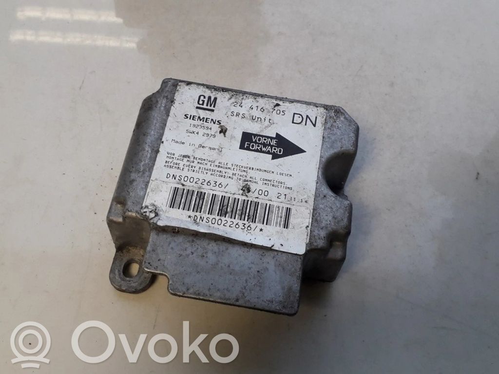 Opel Astra G Sterownik / Moduł Airbag 
