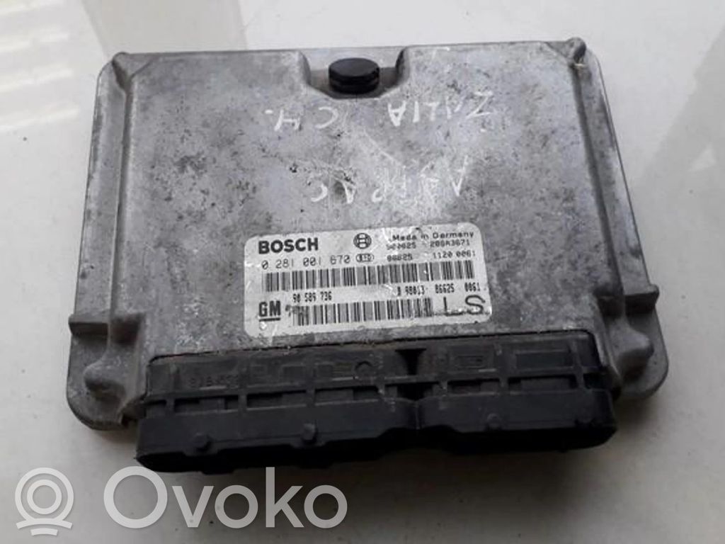Unidad de control/módulo del motor   90589736,0281001670,0281001670,90589736