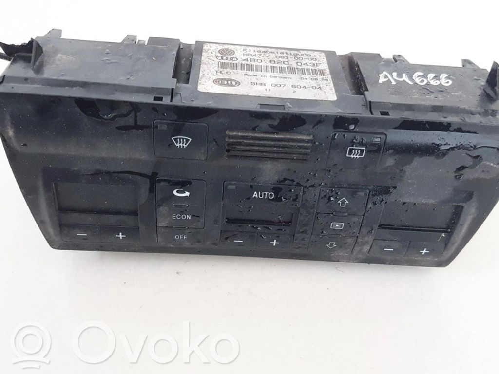 Climate control unit   4B0820043F,5HB00760404,4B0820043F,5HB00760404,D610000,H047