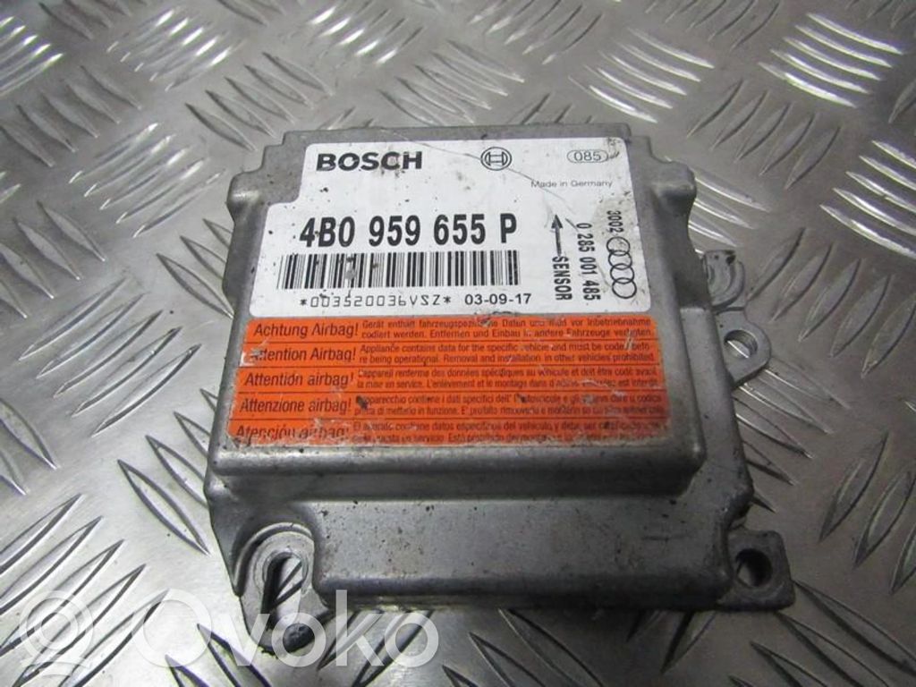 Sterownik / Moduł Airbag   4B0959655P,0285001485,0285001485,4B0959655P