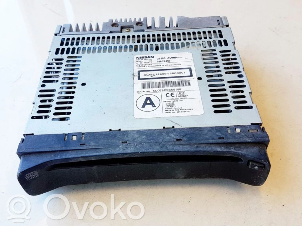 Panel / Radioodtwarzacz CD/DVD/GPS   28185AV700,PN2419F,28185AV700,PN2419F