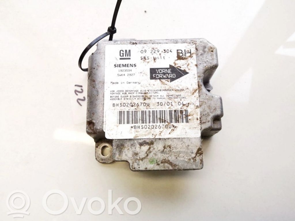 Opel Astra G Sterownik / Moduł Airbag 