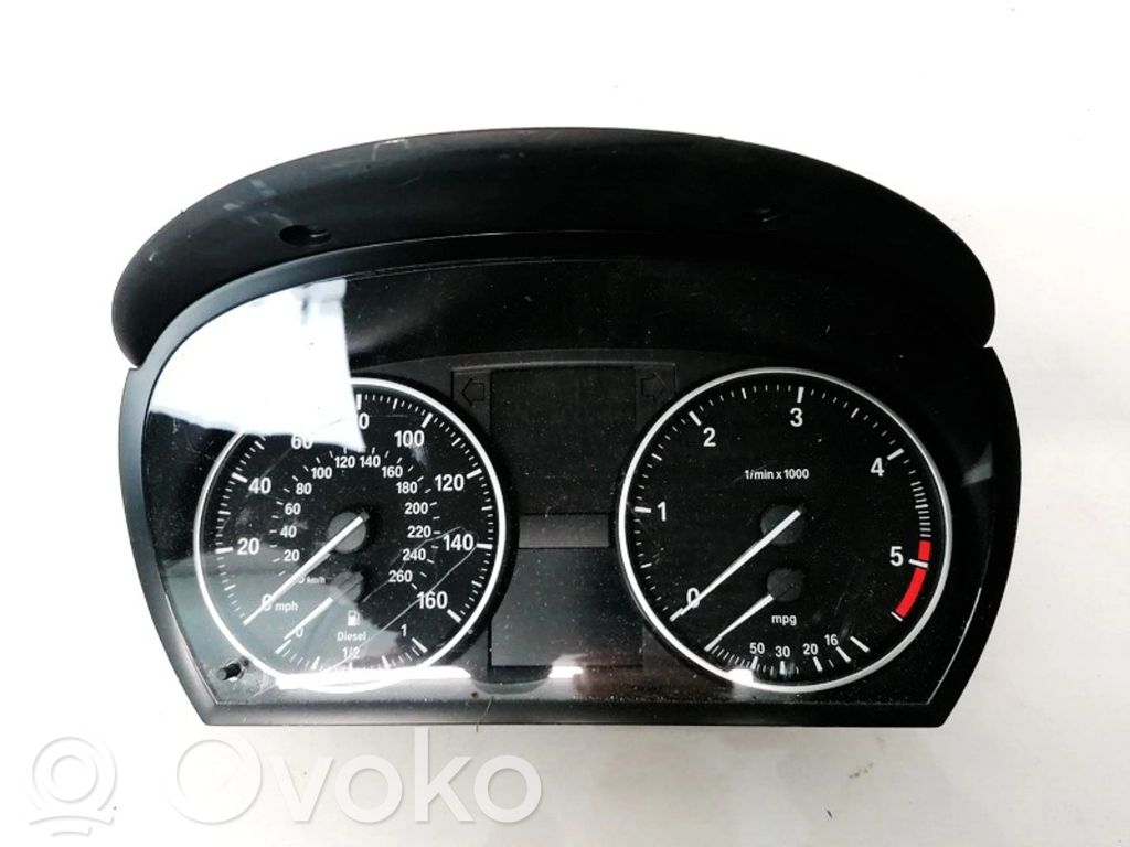 BMW 3 E90 E91 Spidometrs (instrumentu panelī) 