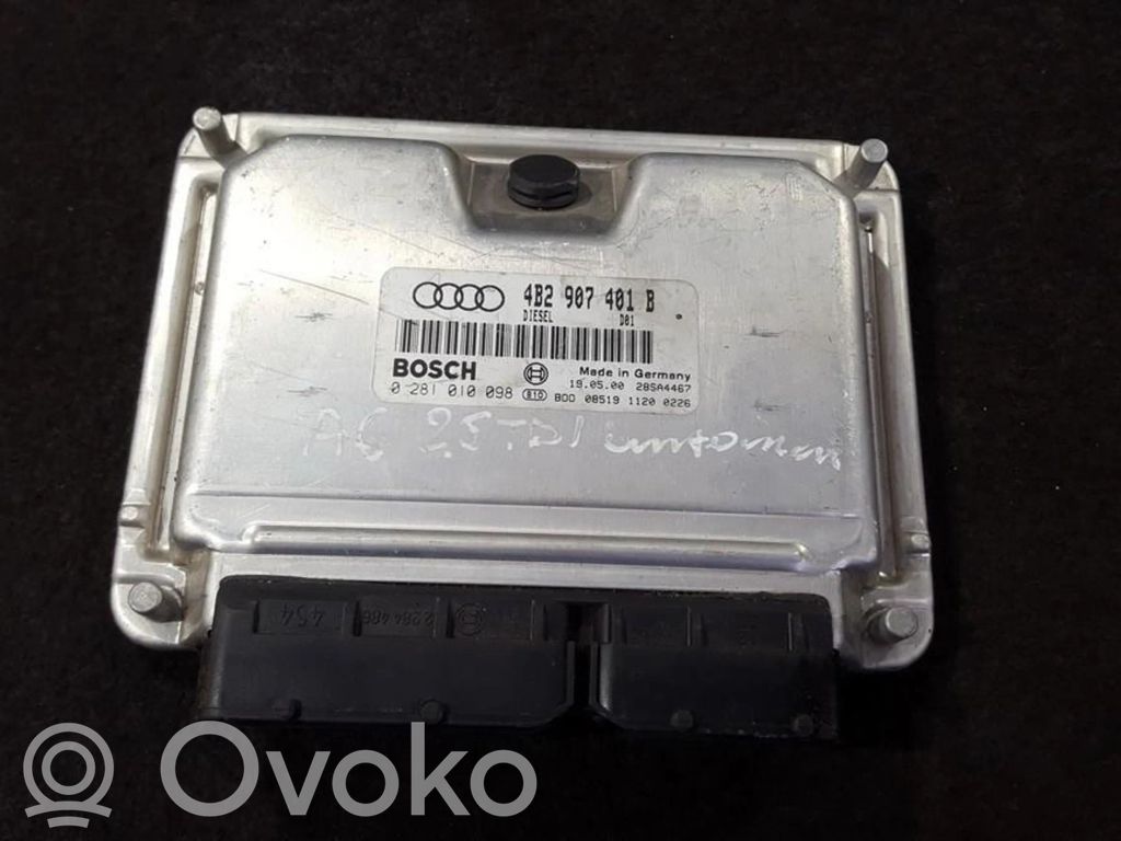 Engine control unit/module   4B2907401B,0281010098,0281010098,28SA4467,4B2907401B
