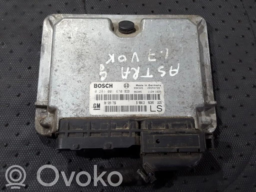 Engine control unit/module   GM90589736,0281001670,0281001670,11201625,28SA3739,990305,GM90589736