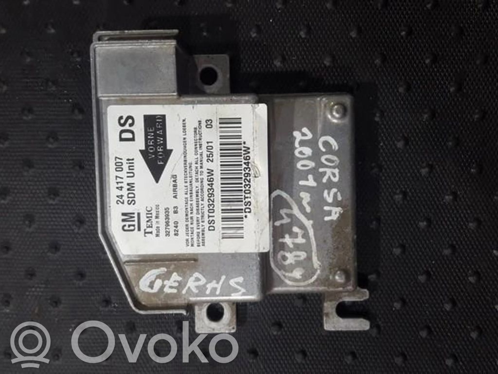 Module de contrôle airbag   327963935,DST0329346W,327963935,DST0329346W