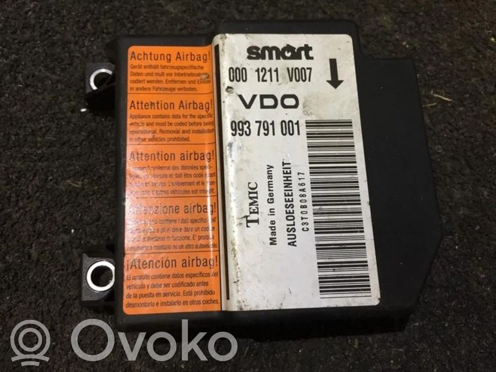 Unidad de control/módulo del Airbag   993791001,0001211V007,0001211V007,993791001