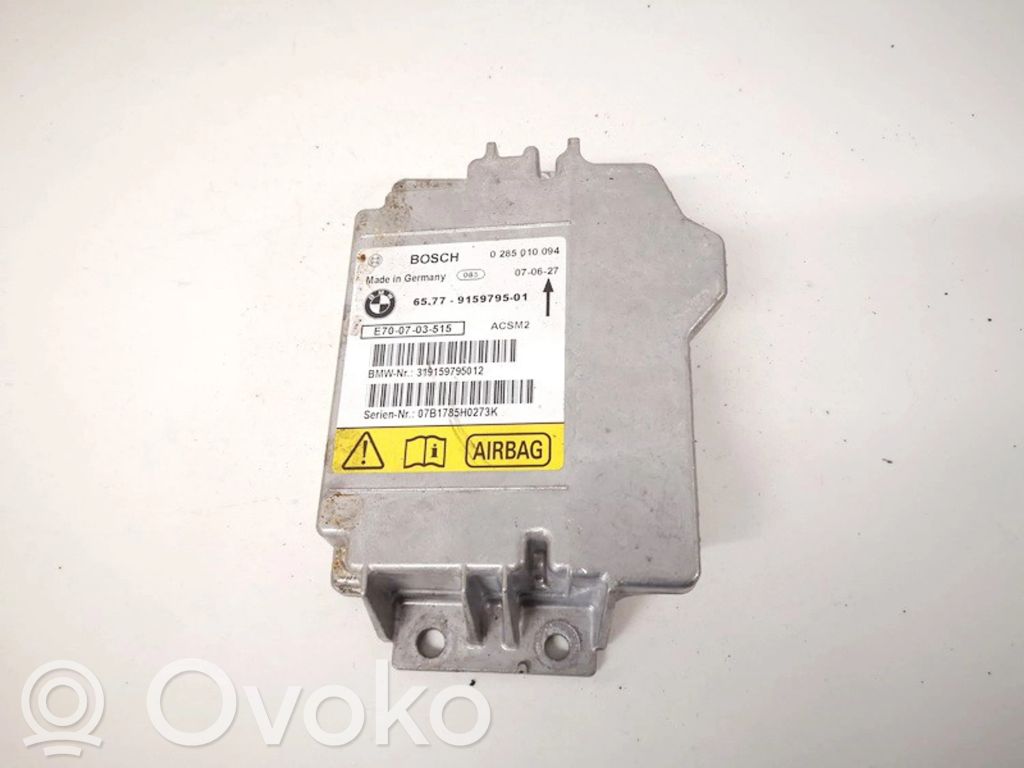 BMW X5 E70 Centralina/modulo airbag 
