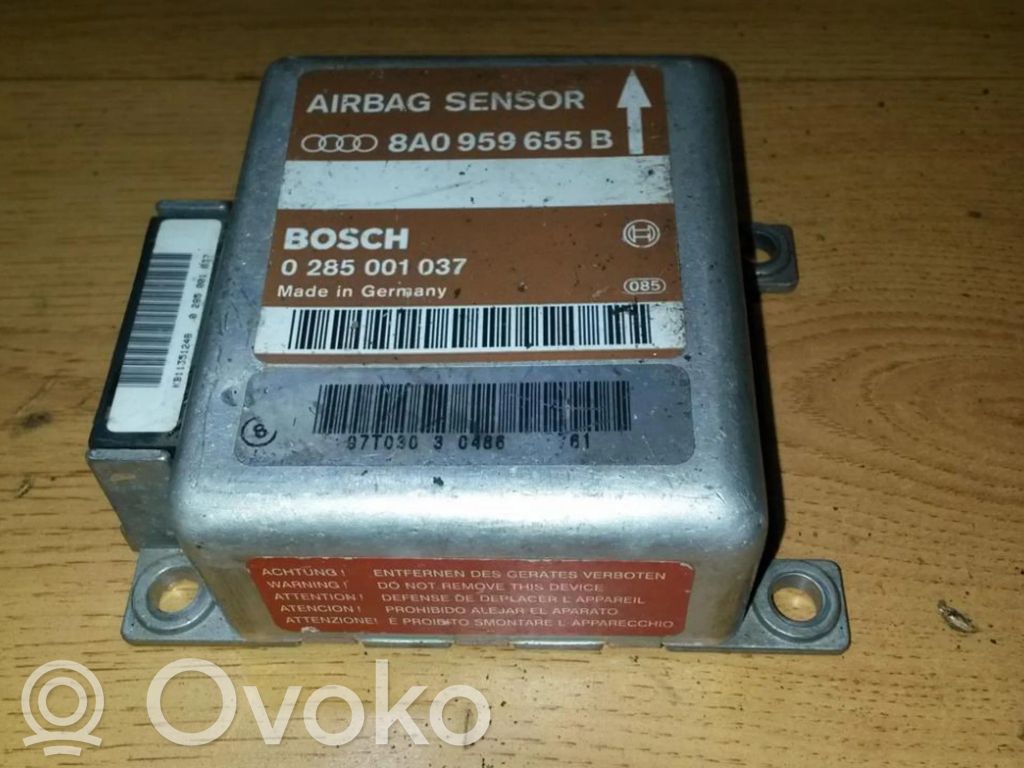Unidad de control/módulo del Airbag   8A0959655B,0285001037,0285001037,8A0959655B
