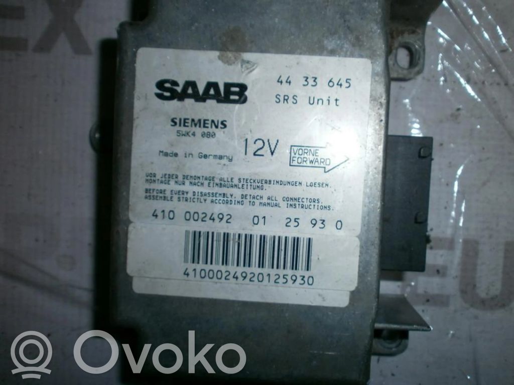 Airbag control unit/module   4433645,5WK080,4433645,5WK080